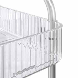 Úložný vozík 2-patrový průhledný 37x28x43,5 cm Akryl - obrázek 7