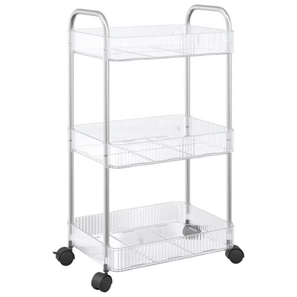 vidaXL hoiuk&auml;ru 3-korruseline l&auml;bipaistev 37x28x68 cm akr&uuml;&uuml;l