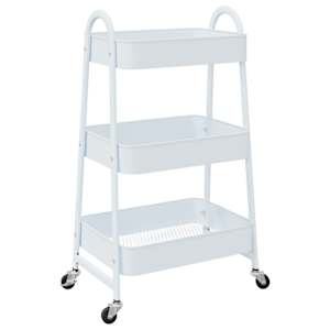 vidaXL hoiuk&auml;ru 3-korruseline valge 42x41,5x77 cm teras