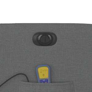 Elektrické masážní polohovací křeslo tmavě šedé textil - obrázek 13