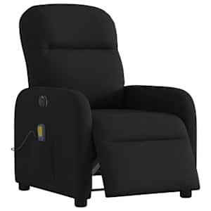 Elektrické masážní polohovací křeslo černé textil - obrázek 3