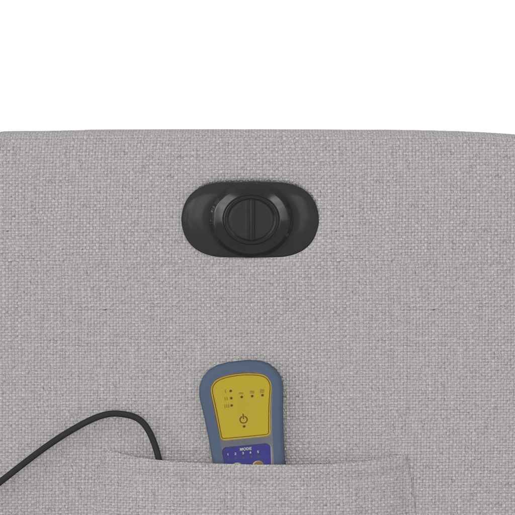 Električni masažni naslanjač sivo blago - slika 13