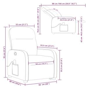 Zvedací masážní polohovací křeslo černé textil - obrázek 16