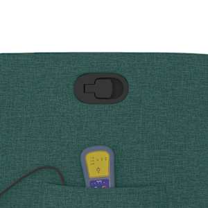 Zvedací masážní polohovací křeslo tmavě zelené textil - obrázek 12