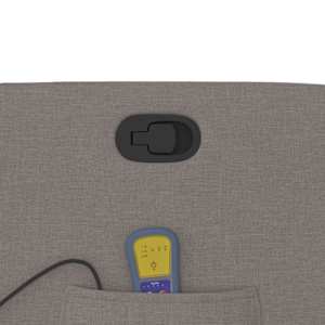 Zvedací masážní polohovací křeslo taupe textil - obrázek 12