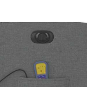 Elektrické zvedací masážní polohovací křeslo tmavě šedé textil - obrázek 13