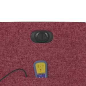Elektrické zvedací masážní polohovací křeslo vínové textil - obrázek 13