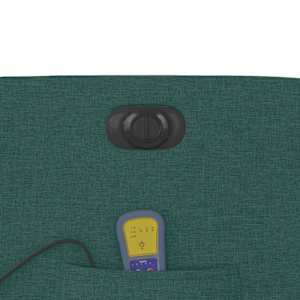 Elektrické zvedací masážní polohovací křeslo zelené textil - obrázek 13