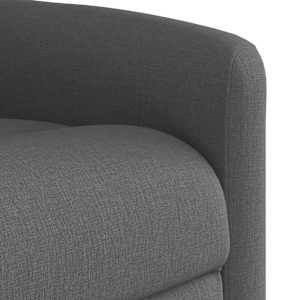 Elektrické polohovací křeslo tmavě šedé textil - obrázek 11