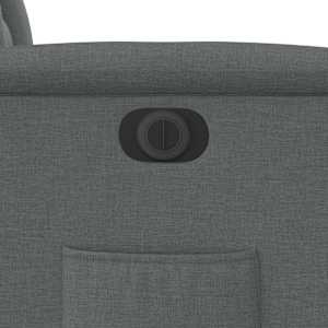 Elektrické polohovací křeslo tmavě šedé textil - obrázek 12