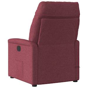 Elektrické masážní polohovací křeslo vínové textil - obrázek 6