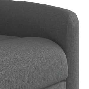 Zvedací polohovací křeslo tmavě šedé textil - obrázek 11