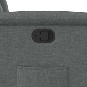 Zvedací polohovací křeslo tmavě šedé textil - obrázek 12