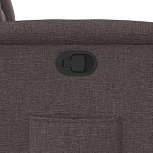 Zvedací polohovací křeslo tmavě hnědé textil - obrázek 12