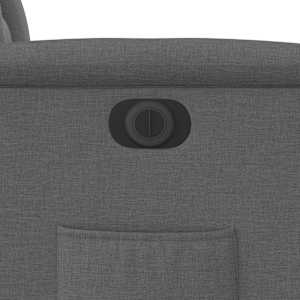 Elektrické zvedací polohovací křeslo tmavě šedé textil - obrázek 13