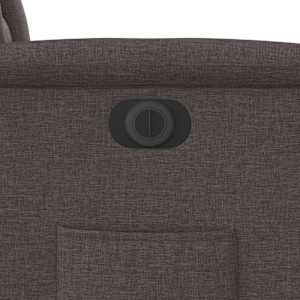 Elektrické zvedací polohovací křeslo tmavě hnědé textil - obrázek 13