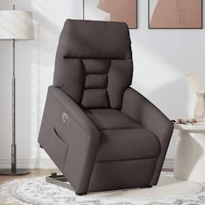 vidaXL Fauteuil inclinable &eacute;lectrique marron fonc&eacute; tissu