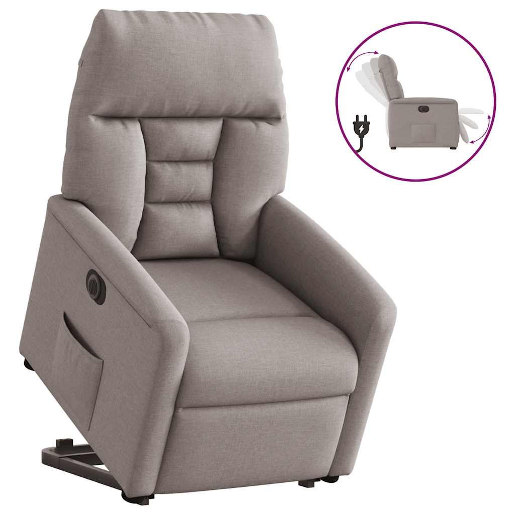 Thumbnail - vidaXL Relaxsessel mit Aufstehhilfe Elektrisch Taupe Stoff