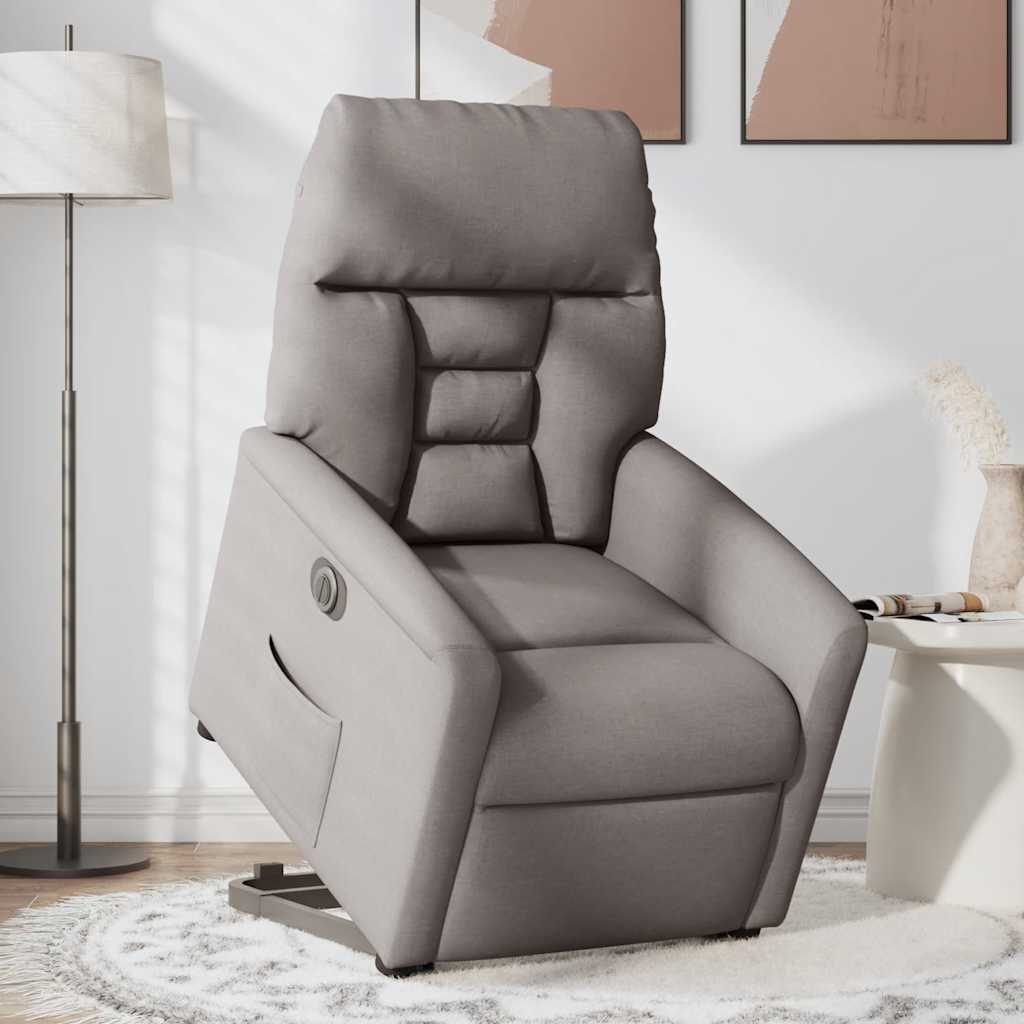 Thumbnail - vidaXL Relaxsessel mit Aufstehhilfe Elektrisch Taupe Stoff