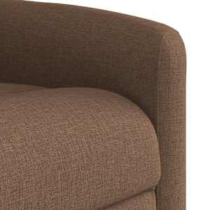 Elektrické zvedací masážní polohovací křeslo hnědé textil - obrázek 12