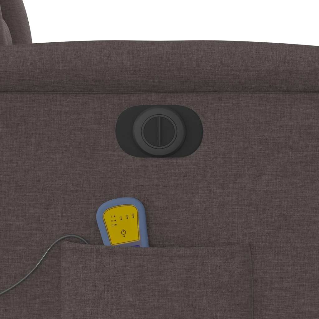 Električni masažni naslanjač s funkcijo vstajanja temno rjav - slika 13