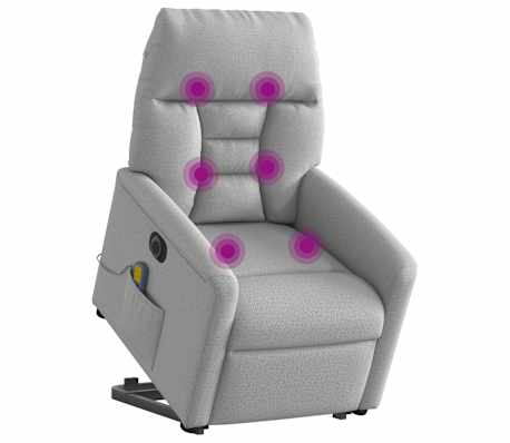 vidaXL Elektromos &aacute;ll&oacute; massz&aacute;zsfotel felhősz&uuml;rke sz&ouml;vet