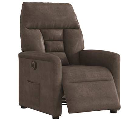 vidaXL elektriline reguleeritav tugitool, pruun, mikrofiiber kangas