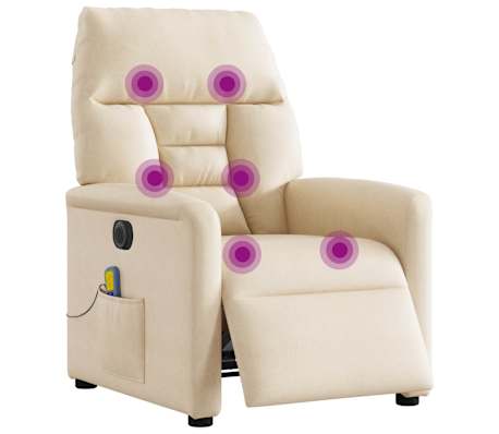 vidaXL elektriline massaažitool, beež, mikrofiiber kangas