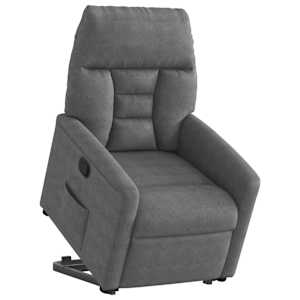 vidaXL Fauteuil inclinable gris fonc&eacute; tissu microfibre