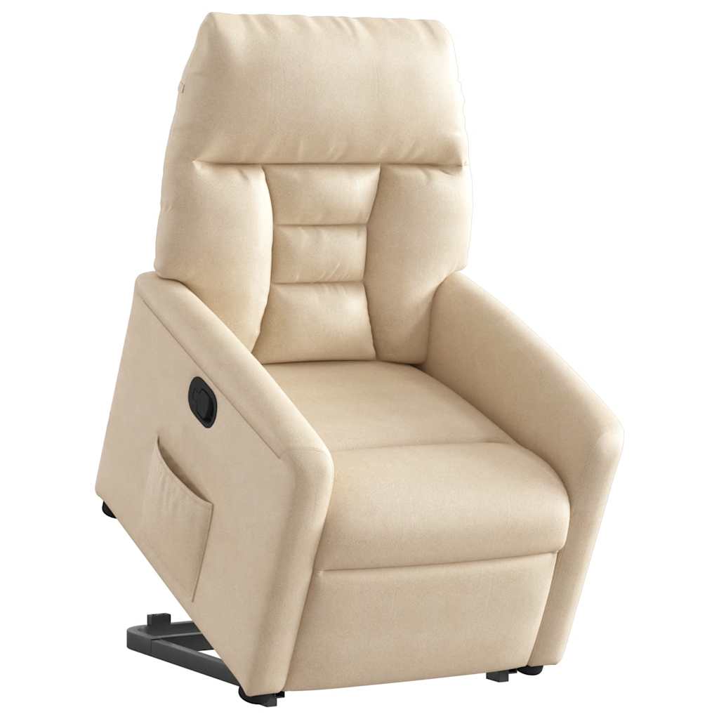 Thumbnail - vidaXL Relaxsessel mit Aufstehhilfe Beige Mikrofasergewebe