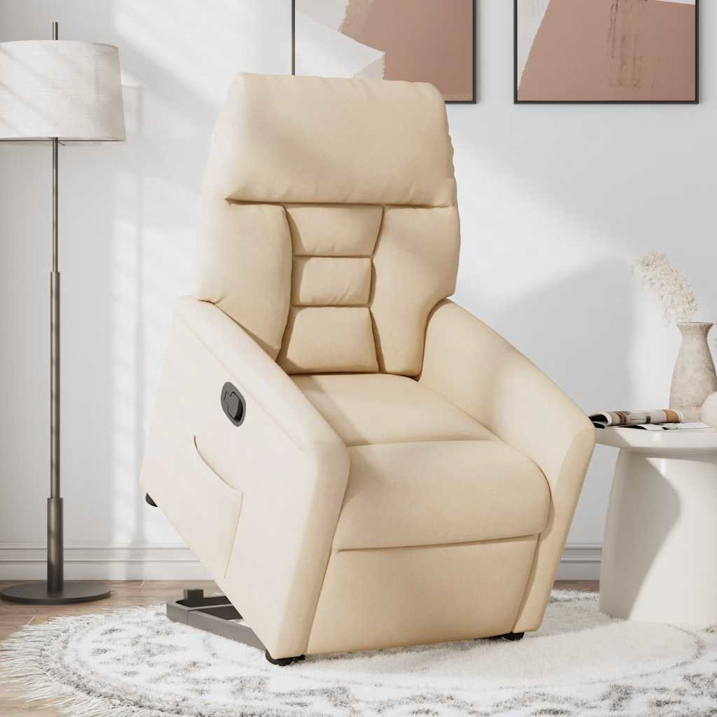 Thumbnail - vidaXL Relaxsessel mit Aufstehhilfe Beige Mikrofasergewebe