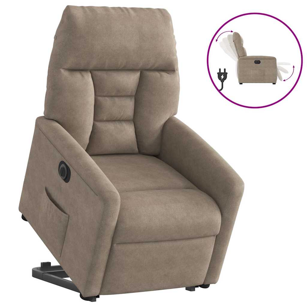 Relaxsessel mit Aufstehhilfe Elektrisch Taupe Mikrofasergewebe vidaXL - Produktbild 1