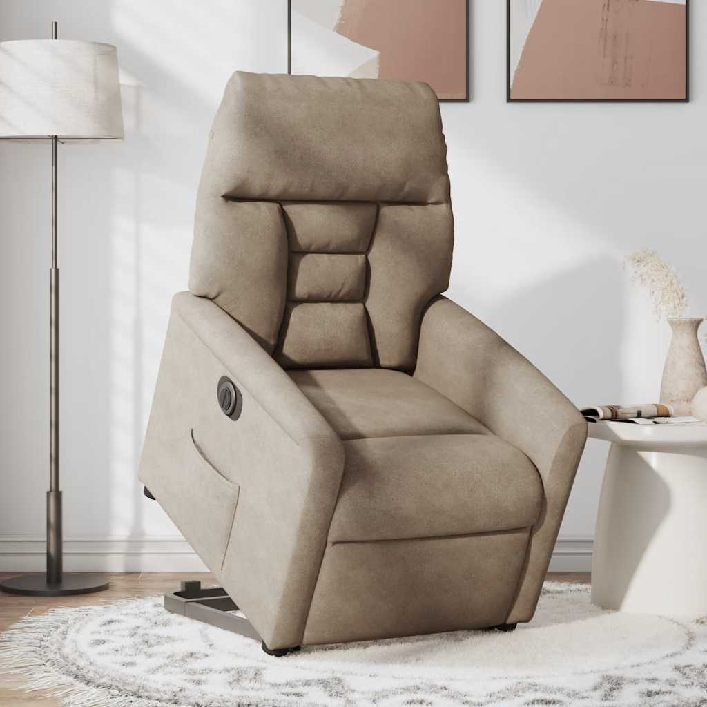 Thumbnail - vidaXL Relaxsessel mit Aufstehhilfe Elektrisch Taupe Mikrofasergewebe