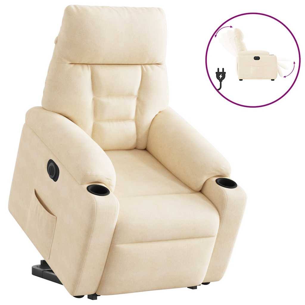 løftestol mikrofiberstof beige