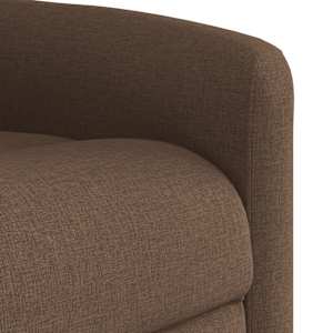 Elektrické polohovací křeslo hnědé textil - obrázek 11