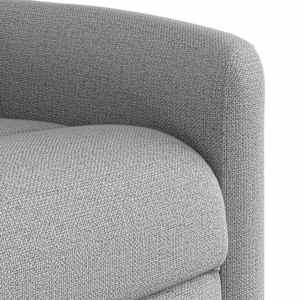Elektrické polohovací křeslo obláčkově šedé textil - obrázek 11