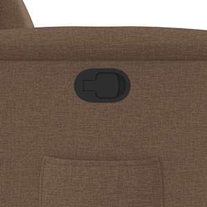 Zvedací polohovací křeslo hnědé textil - obrázek 12