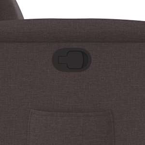 Zvedací polohovací křeslo tmavě hnědé textil - obrázek 12