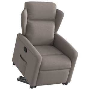 Zvedací polohovací křeslo taupe textil - obrázek 3