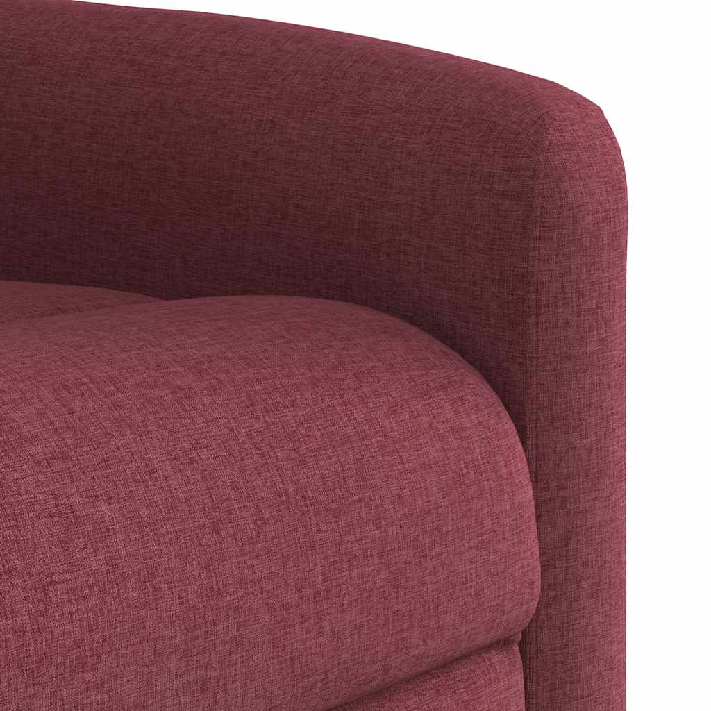 Elektrické zvedací polohovací křeslo vínové textil - obrázek 12