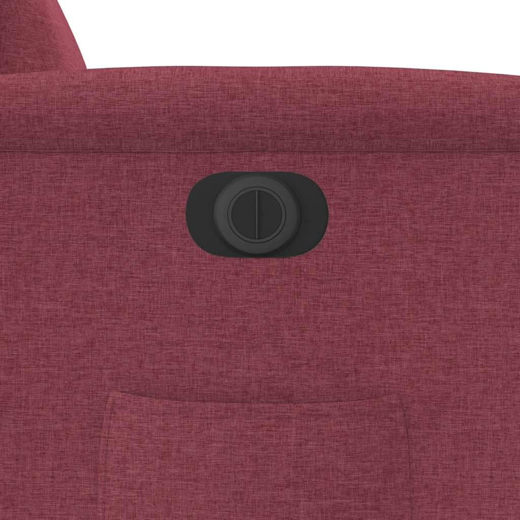 Elektrické zvedací polohovací křeslo vínové textil - obrázek 13