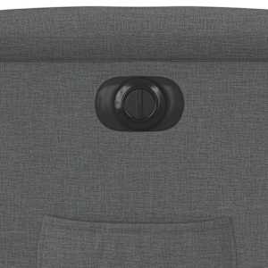 Elektrické polohovací křeslo tmavě šedé textil - obrázek 12