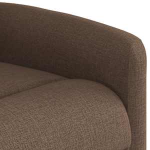 Zvedací polohovací křeslo hnědé textil - obrázek 11