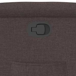 Zvedací polohovací křeslo tmavě hnědé textil - obrázek 12