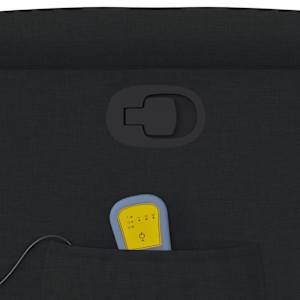 Zvedací masážní polohovací křeslo černé textil - obrázek 12