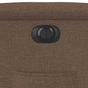 Elektrické zvedací polohovací křeslo hnědé textil - obrázek 13