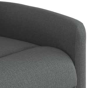 Elektrické zvedací masážní polohovací křeslo tmavě šedé textil - obrázek 12