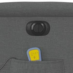 Elektrické zvedací masážní polohovací křeslo tmavě šedé textil - obrázek 13