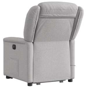 Elektrické zvedací masážní polohovací křeslo obláčkově šedé - obrázek 7