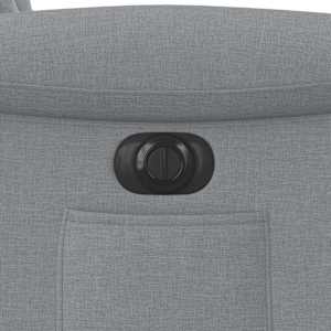 Elektrické polohovací křeslo světle šedé textil - obrázek 13